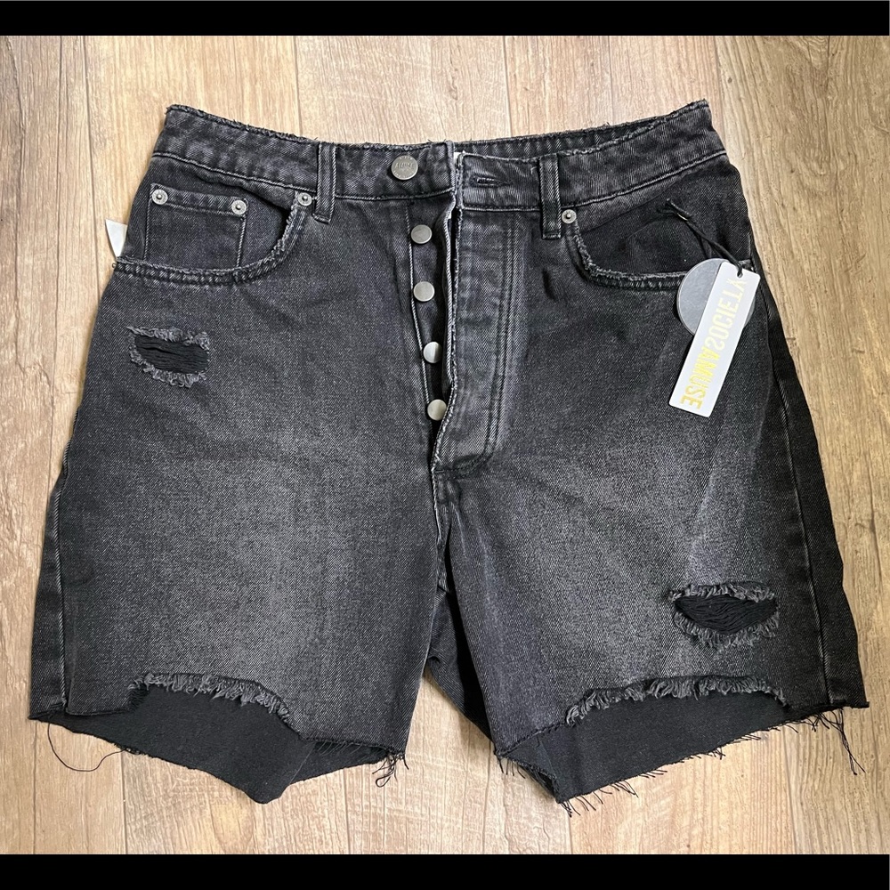 NWT Amuse Society Black Jean Shorts